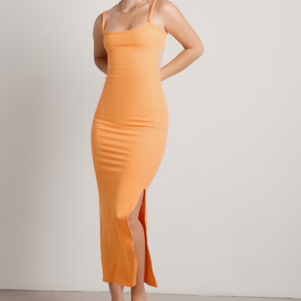 Orange maxi dress